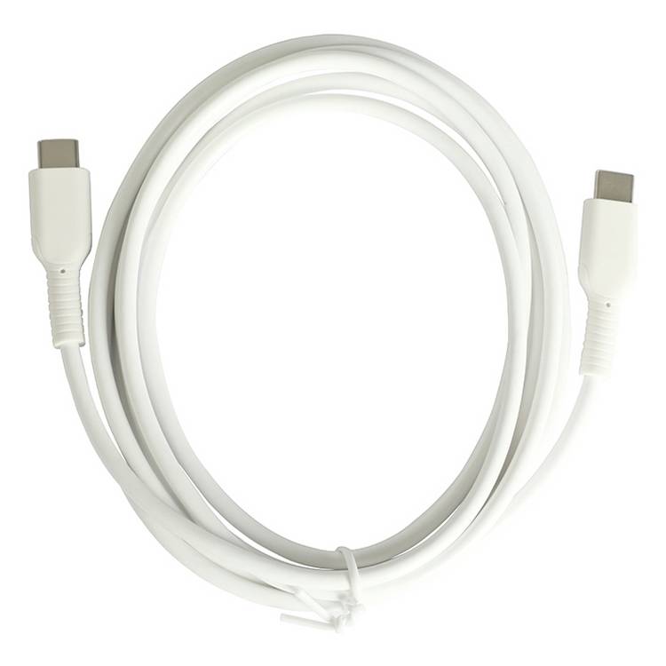 White USB-C 2m charging cable, imported from the UK