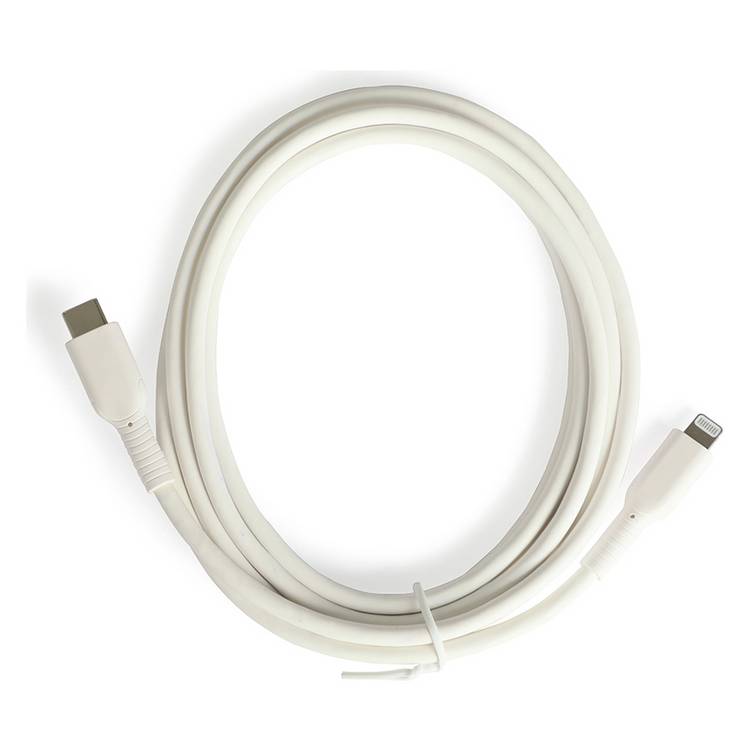 Lightning to USB-C charging cable 2m white, imported from the UK