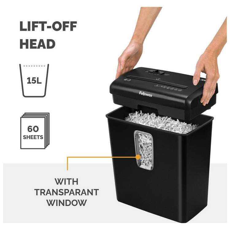 Fellowes P-30C cross cut paper shredder 15 litre, UK version