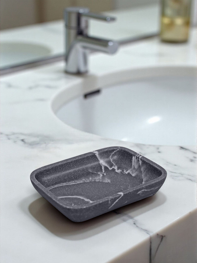 Showerdrape Grey Octavia 3 Piece Bathroom Accessory Set