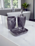 Showerdrape Grey Octavia 3 Piece Bathroom Accessory Set