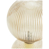 Habitat Globe ribbed glass table lamp champagne, UK version