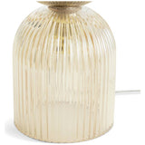 Habitat Globe ribbed glass table lamp champagne, UK version