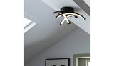 Argos Home black criss cross flush ceiling light 31cm, imported from the UK