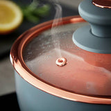 Tower 5-piece ceramic pan set with glass lids, imported from the UK