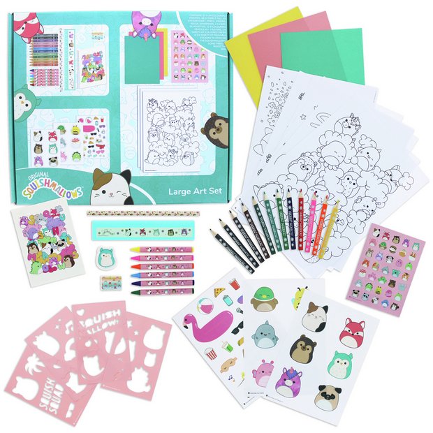 Squishmallows large art colouring set 135 pieces (British brand)