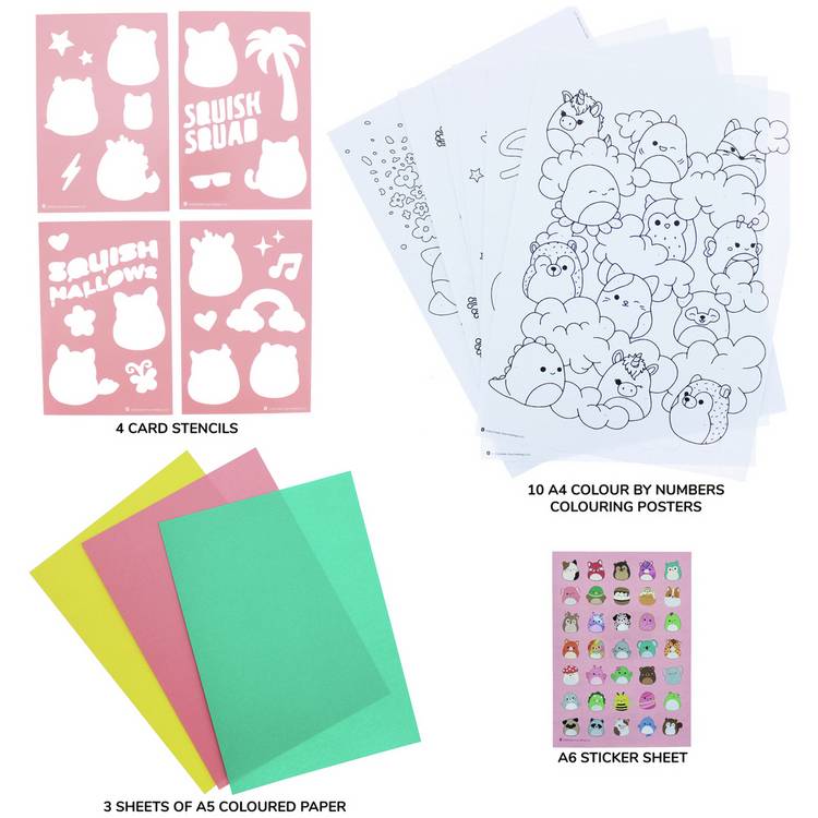 Squishmallows large art colouring set 135 pieces (British brand)