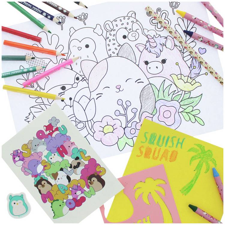 Squishmallows large art colouring set 135 pieces (British brand)