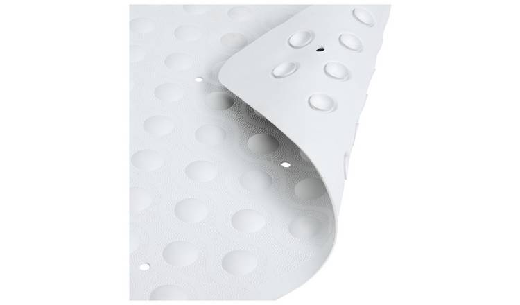 Argos Home rubber shower mat white 54x54cm, imported from the UK