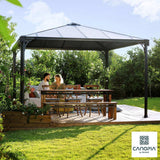 Costco UK Hardtop Aluminium and Polycarbonate Outdoor Gazebo 3.6 x 3.6m- Buy online at McGrocer