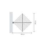 Brabantia Wallfix clothes airer with 24m line - British product