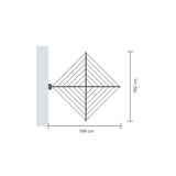 Brabantia Wallfix clothes airer with 24m line - British product