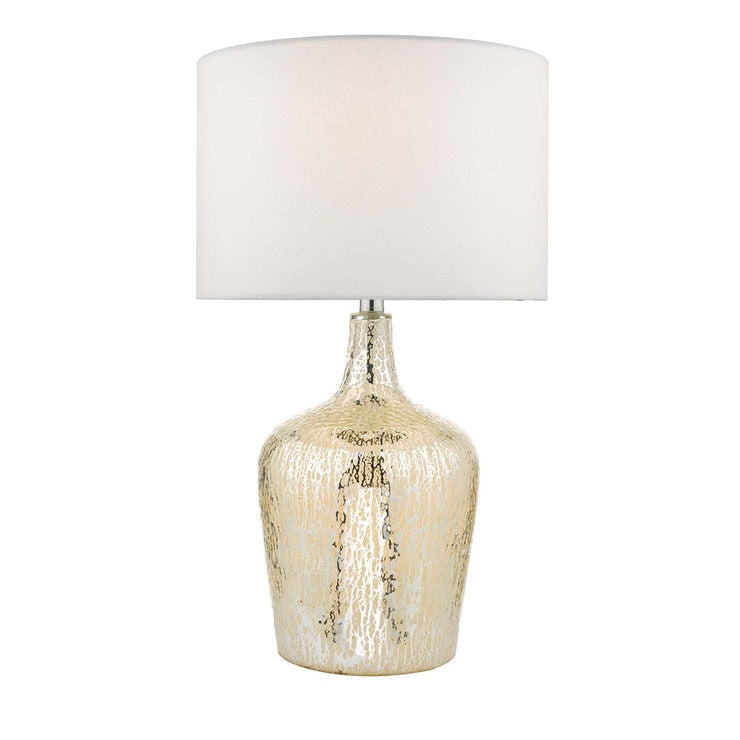 Lolek silver glass dual light table lamp 61cm, UK version