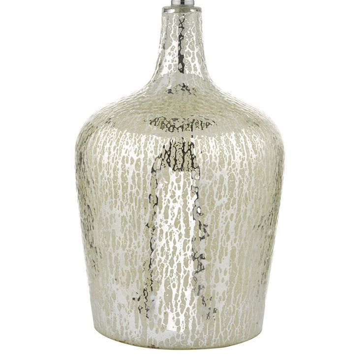 Lolek silver glass dual light table lamp 61cm, UK version