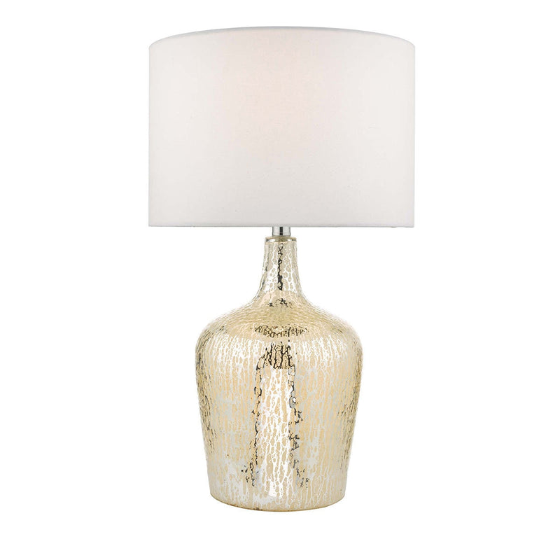 Lolek silver glass dual light table lamp 61cm, UK version