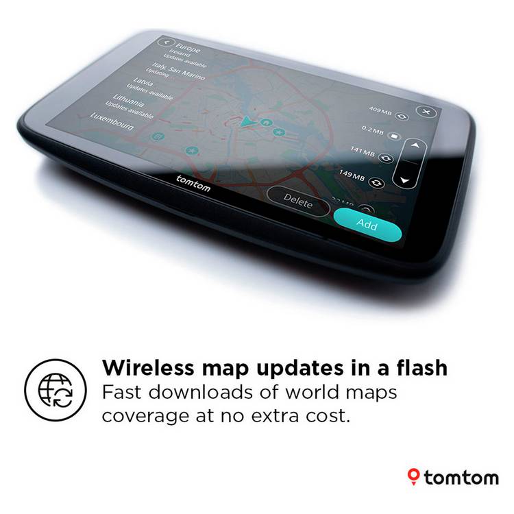 TomTom GO Superior 7 inch sat nav HD display - British product