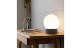 Habitat Ribbed Globe table lamp blue white (British brand)