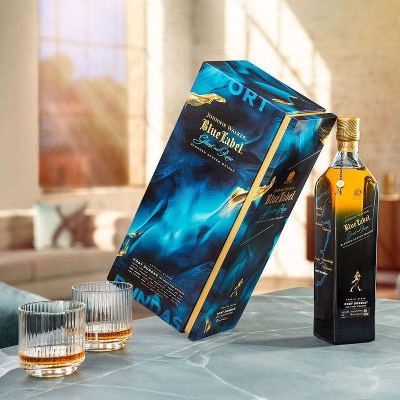 Johnnie Walker Blue Label Ghost & Rare Port Dundas blended Scotch whisky 70cl, UK version