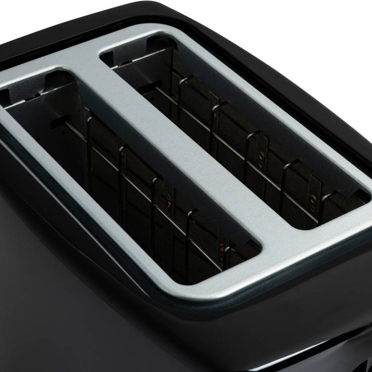 Cookworks black toaster with wide slots, UK version