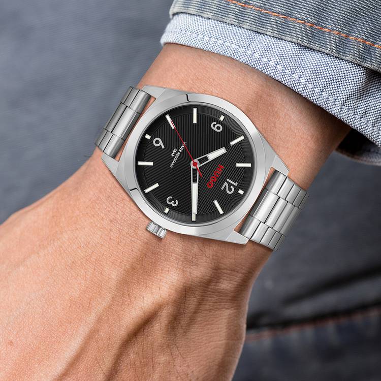 HUGO silver stainless steel watch - British product