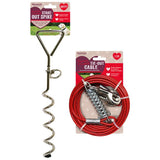 Rosewood tie-out cable for dogs, red, imported from the UK