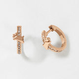 Radley rose gold plated huggie hoop earrings with dog motif, imported from the UK