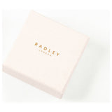 Radley rose gold plated huggie hoop earrings with dog motif, imported from the UK