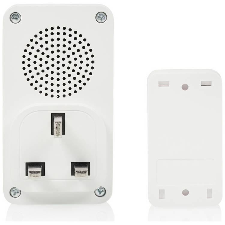 Byron plug-in doorbell white 100m range, UK version