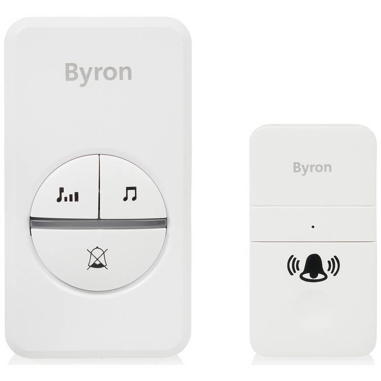 Byron plug-in doorbell white 100m range, UK version