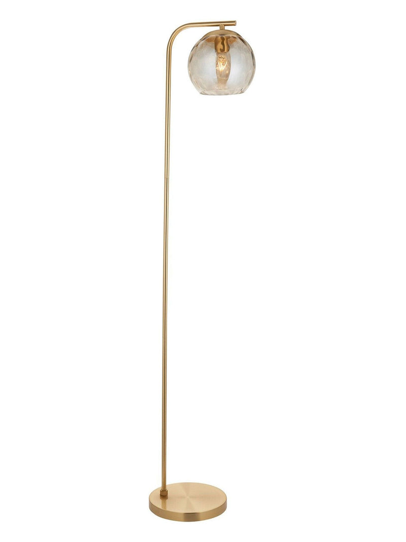 Gallery Home Gold Dilan floor light champagne glass brushed brass (British brand)
