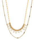 Oliver Bonas yellow cord faux pearl necklace (British brand)