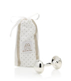 English Trousseau kids rattle in cotton bag Beige - British product