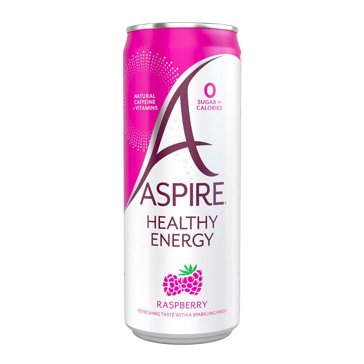 Aspire Mango Lemonade and Raspberry sugar-free energy drink 12x330ml - British product