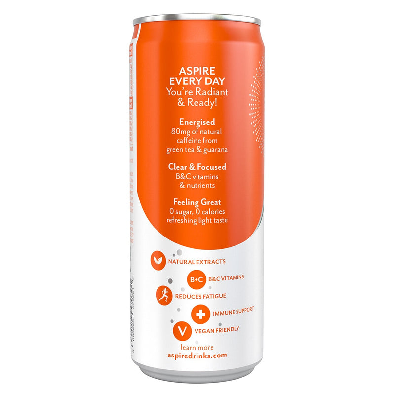 Aspire Mango Lemonade and Raspberry sugar-free energy drink 12x330ml - British product