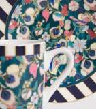 Harrods Enchanted Emporium Botanical espresso cup and saucer set, UK version