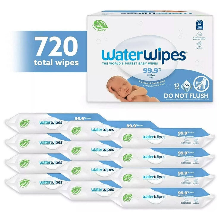 Waterwipes biodegradable baby wipes 12x60 (British brand)
