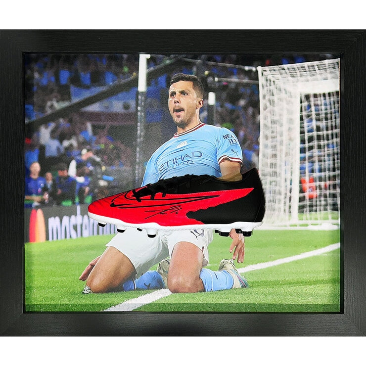 Allstarsignings Rodri signed Nike football boot framed (British brand)