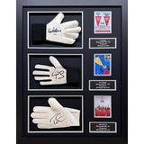 Costco UK Allstarsignings Schmeichel, Van Der Sar & Stepney Signed Framed Manchester United Champions of Europe Goalkeeper Gloves Display 87 x 67 cm- Buy online at McGrocer