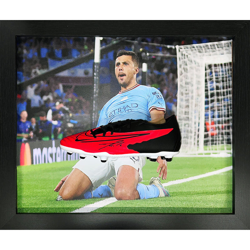Allstarsignings Rodri signed Nike football boot framed (British brand)
