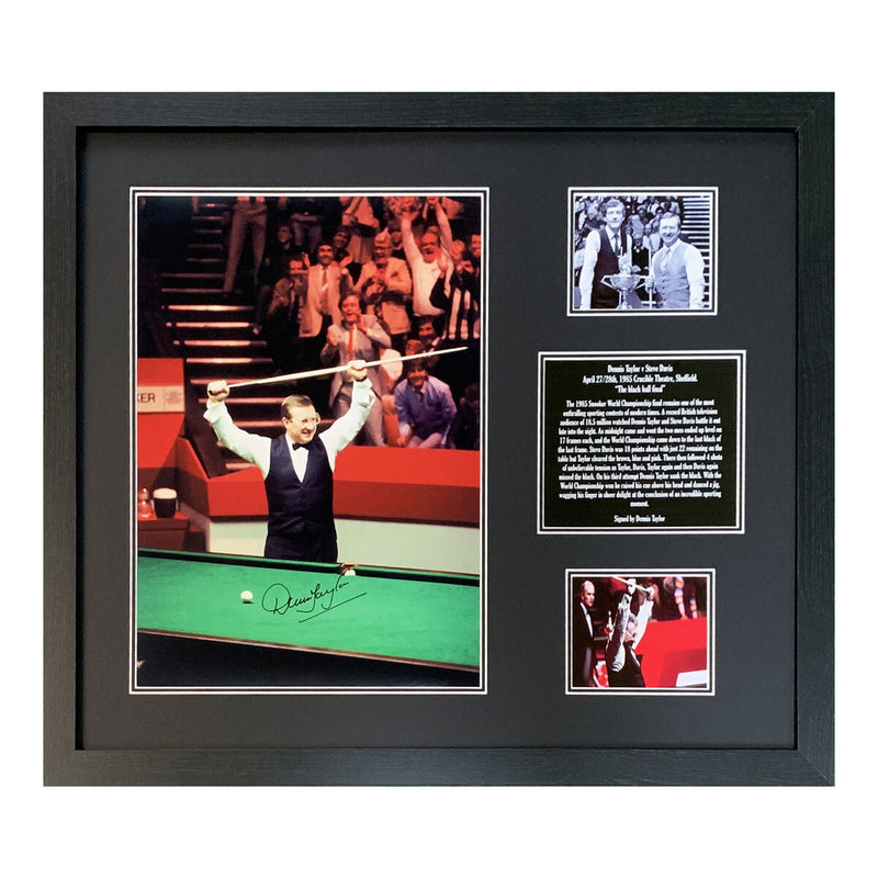Allstarsignings Dennis Taylor signed framed snooker photo, imported from the UK