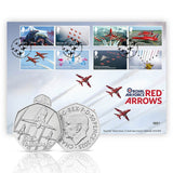 Royal Mail Red Arrows 50p coin cover (British brand)