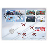 Royal Mail Red Arrows 50p coin cover (British brand)