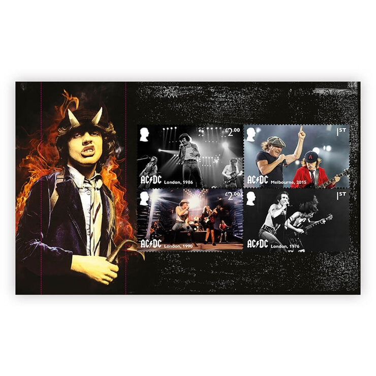 Royal Mail AC/DC limited edition prestige stamp book, UK version
