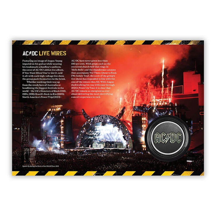 Royal Mail AC/DC stamps and medal cover limited edition - British product