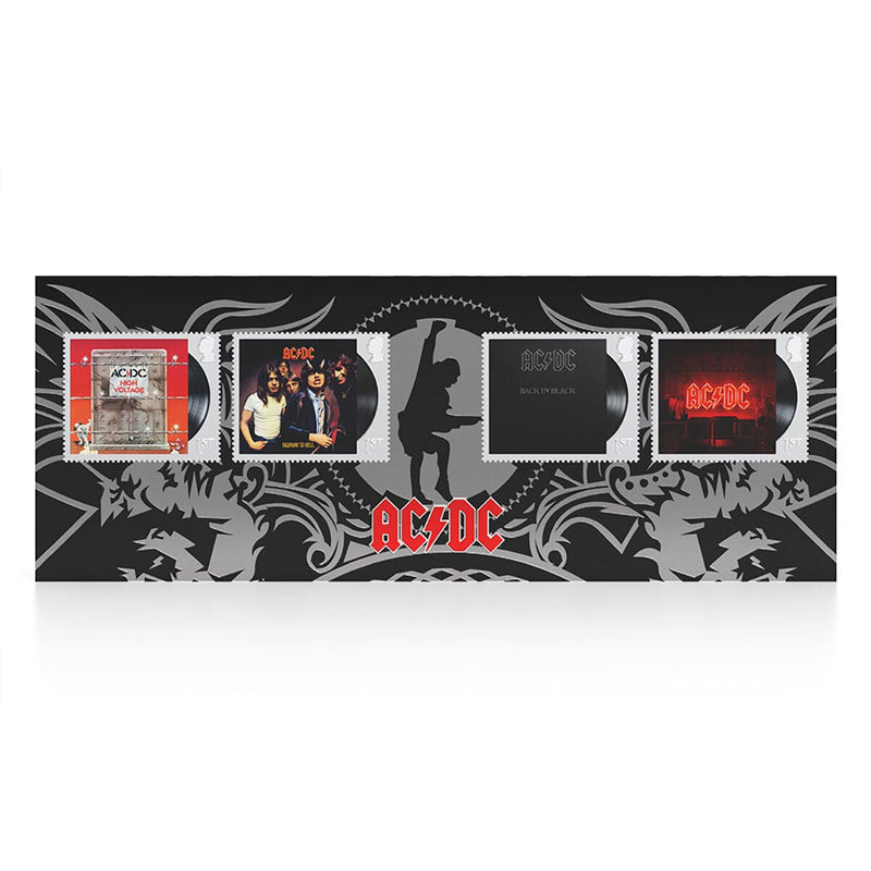 AC/DC platinum limited edition stamp sheet, UK version