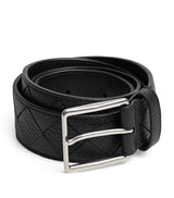 Harrods Bottega Veneta Leather Intrecciato Belt- Buy online at McGrocer