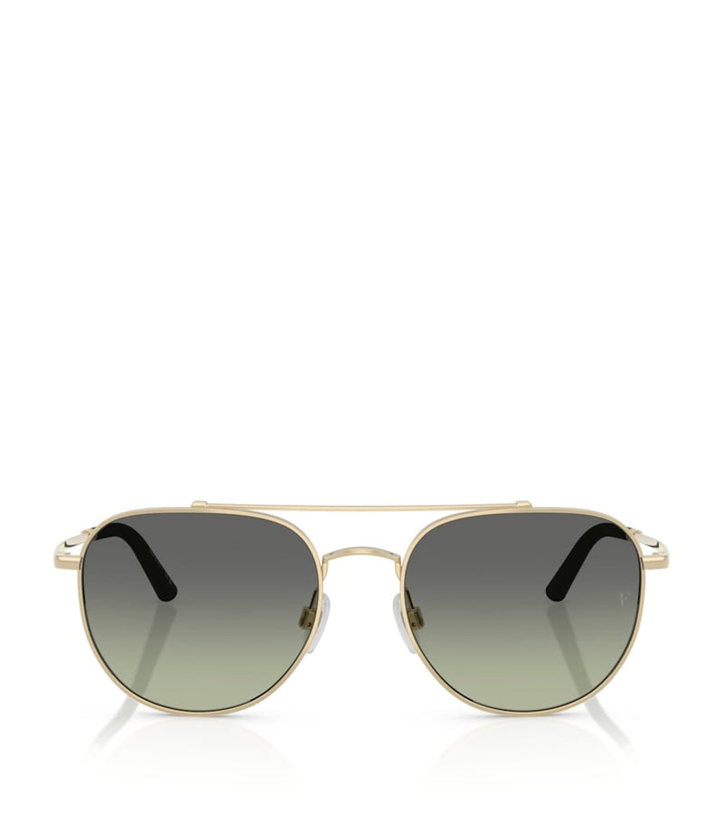 Oliver Peoples R-10 pilot sunglasses with titanium frames - British product