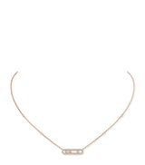 Harrods Messika Move Classique Pink Gold and Diamond Pavé Necklace (0.33ct), 45cm- Buy online at McGrocer