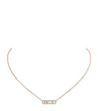 Messika necklace pink gold diamond pave 0.33ct (British brand)