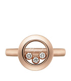 Chopard rose gold diamond Happy Diamonds ring, imported from the UK